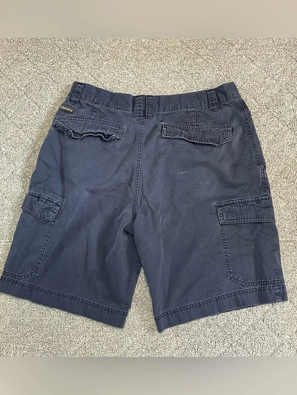 Columbia Cargo Shorts Mens Size 34 Blue Fishing Hiking Cotton Outdoor Camping